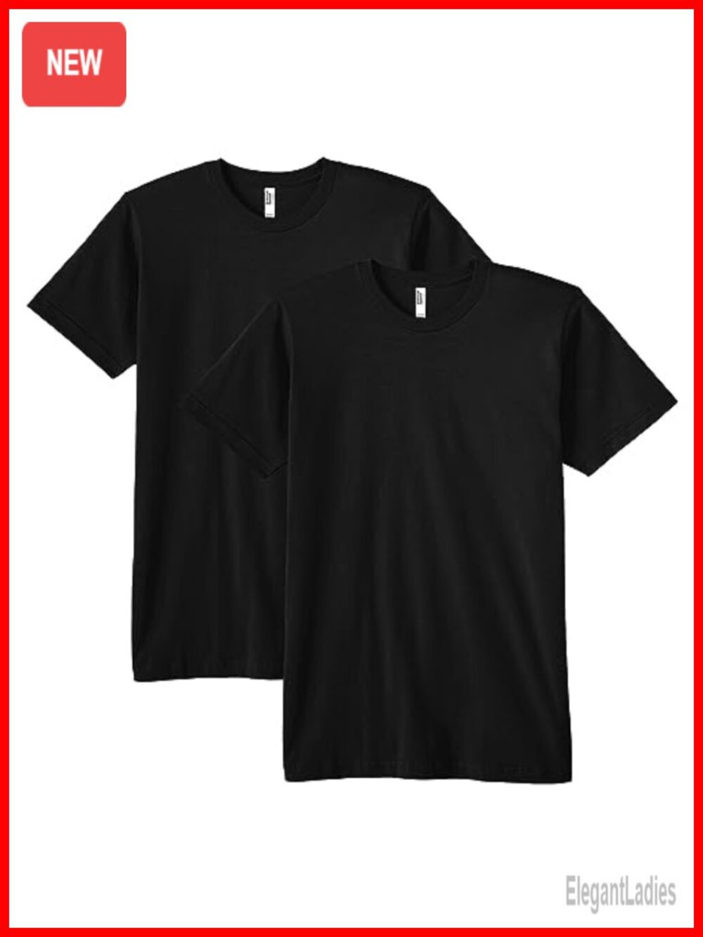 Unisex Fine Jersey Crew Neck T-Shirt Relaxed Fit Short Sleeve Tee